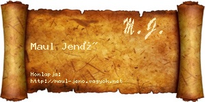 Maul Jenő névjegykártya