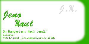 jeno maul business card